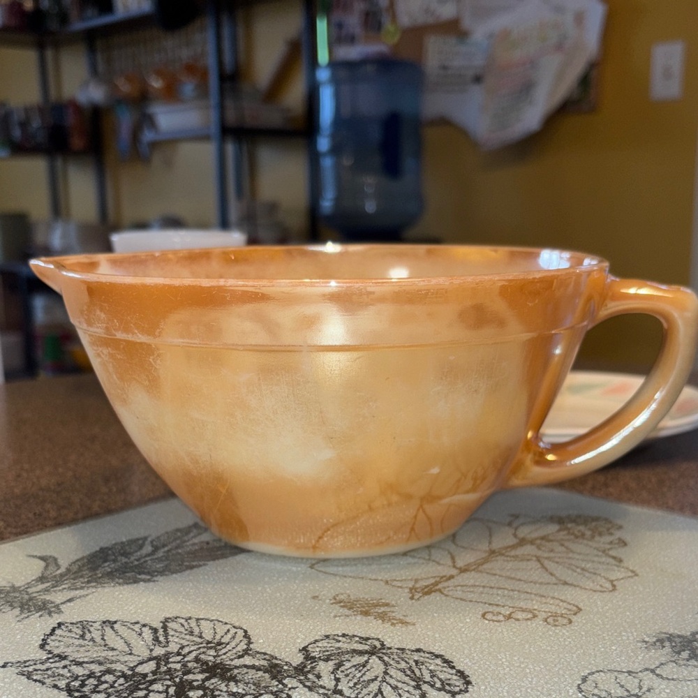Fire King Peach Luster Mixing Bowl